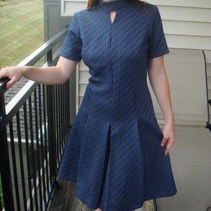 Vintage Homemade Home Sewn Mod 60s Kick Pleat Scooter Dress - Carnaby Street
